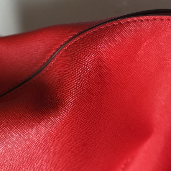 Marc Jacobs Logo Shopper East West Red Saffiano Leather - Picture 9 of 13